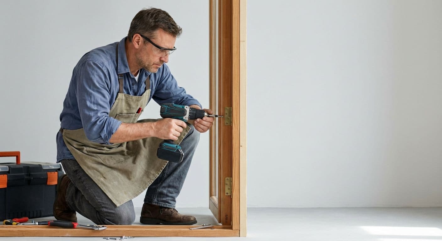 Professional handyman doing repairs