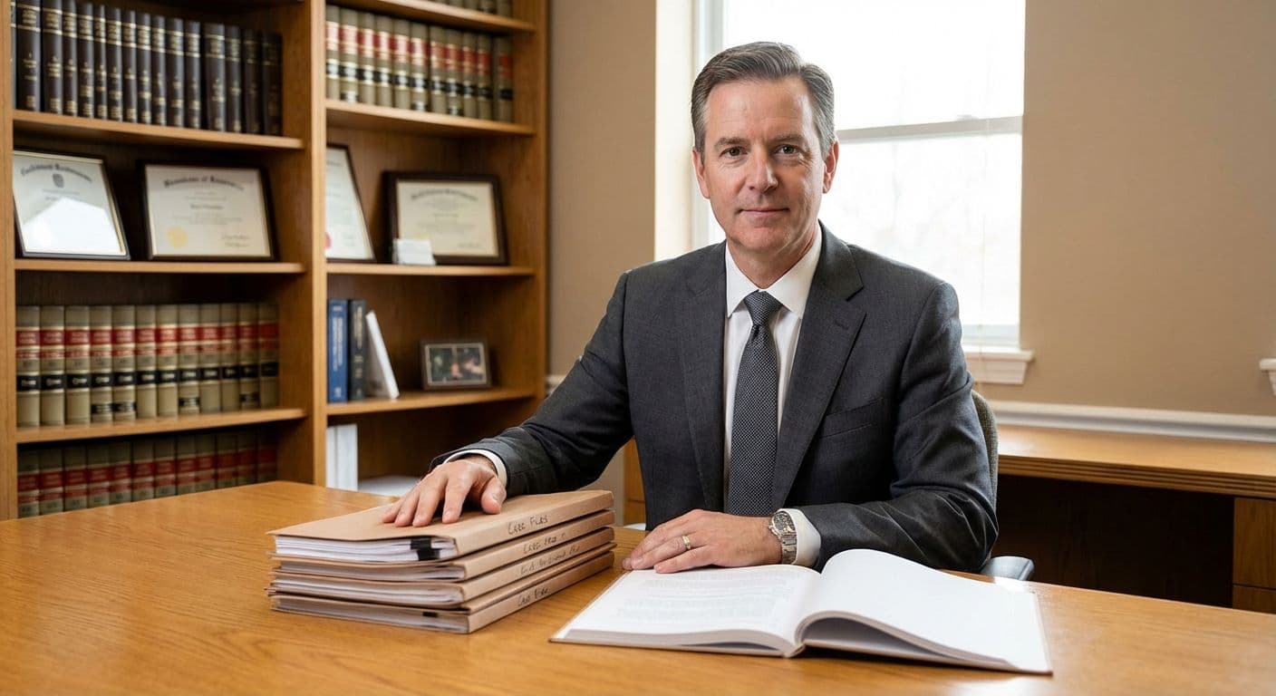Traffic lawyer in court
