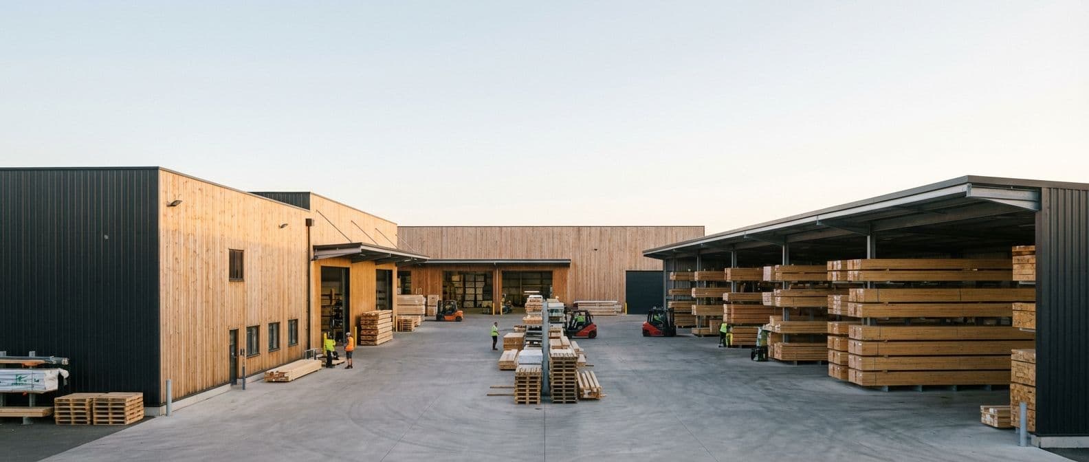 High-quality wood warehouse